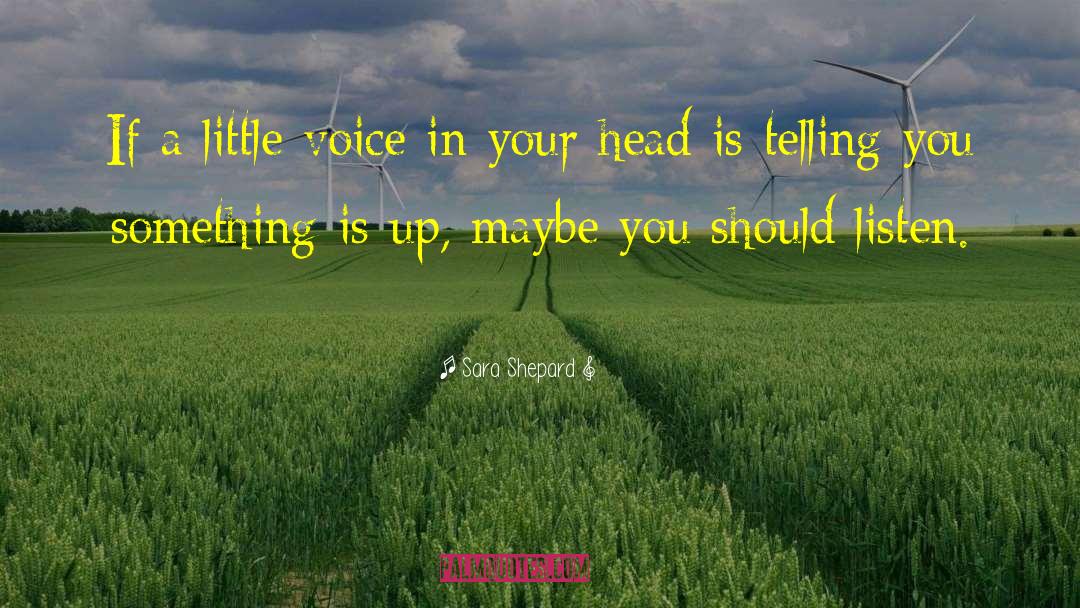 Sara Shepard Quotes: If a little voice in