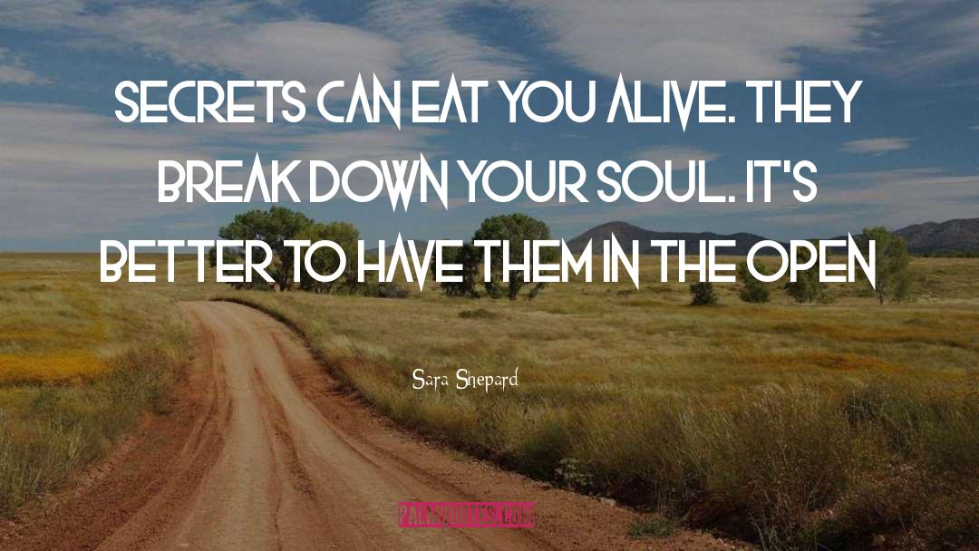 Sara Shepard Quotes: Secrets can eat you alive.