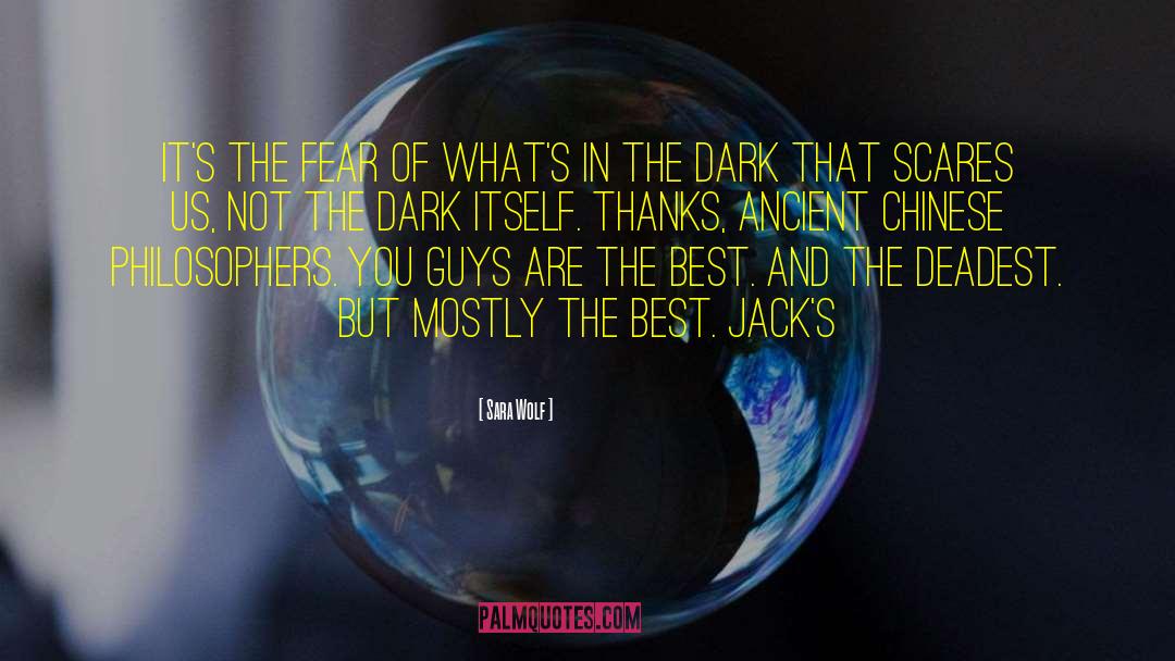 Sara Wolf Quotes: It's the fear of what's