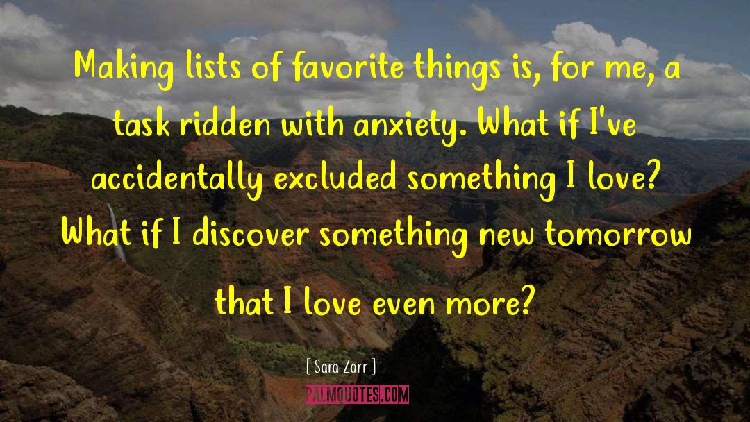 Sara Zarr Quotes: Making lists of favorite things
