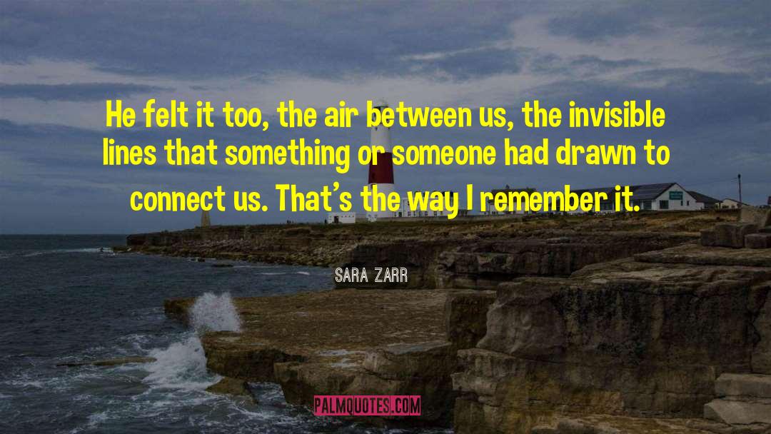 Sara Zarr Quotes: He felt it too, the