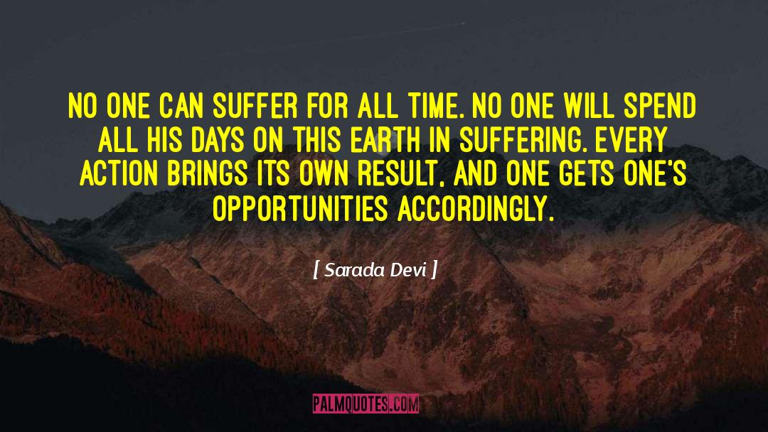 Sarada Devi Quotes: No one can suffer for