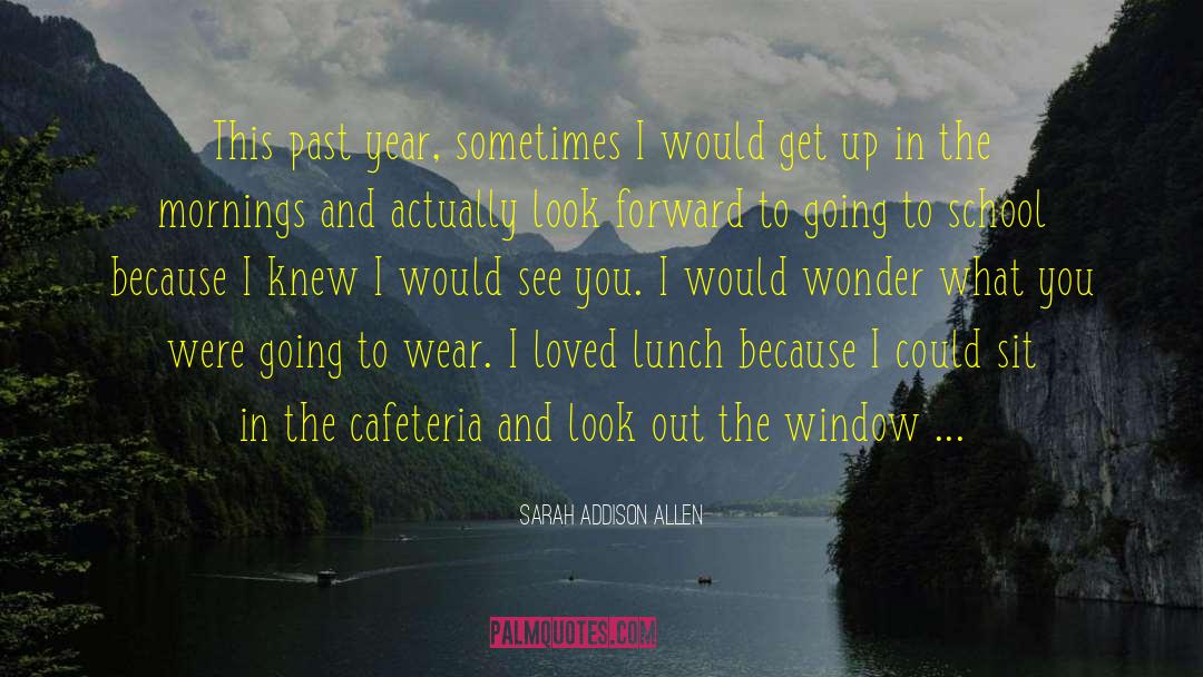 Sarah Addison Allen Quotes: This past year, sometimes I