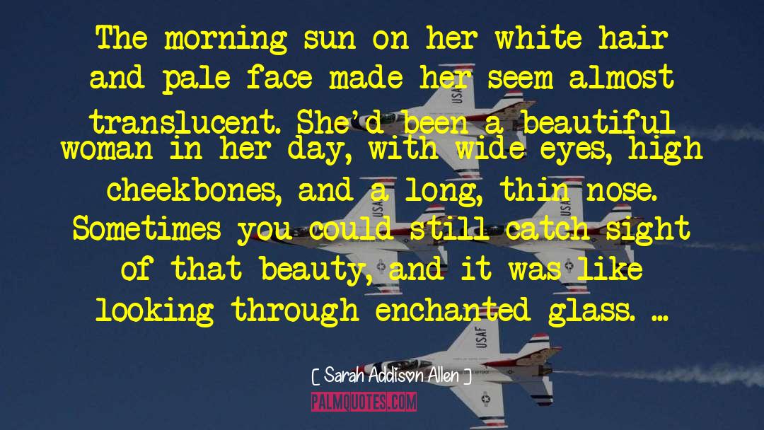 Sarah Addison Allen Quotes: The morning sun on her