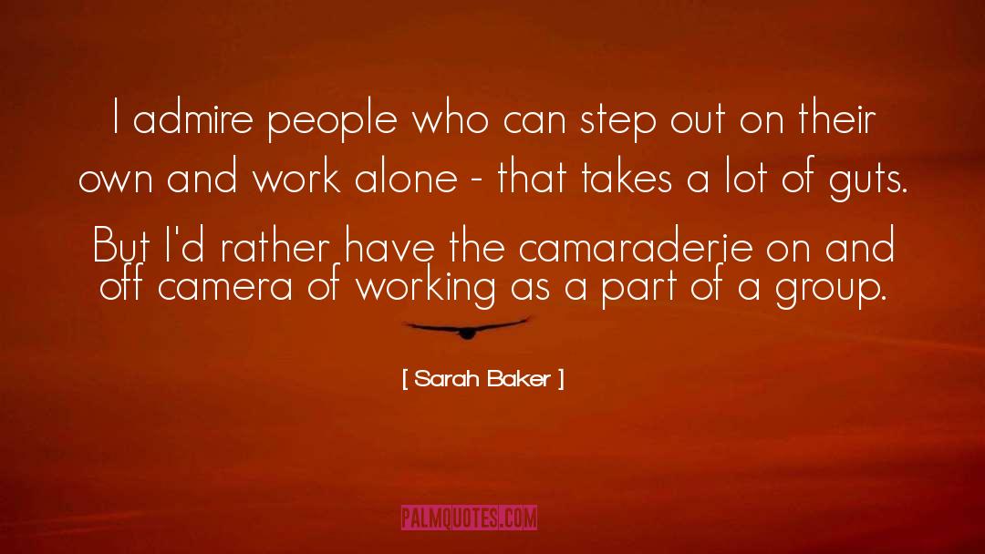 Sarah Baker Quotes: I admire people who can