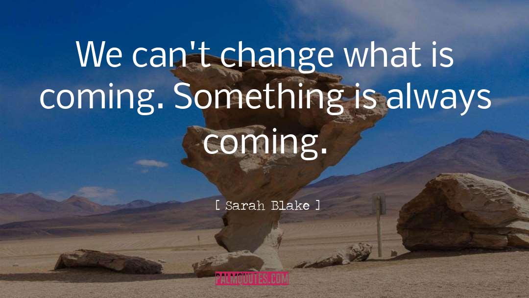 Sarah Blake Quotes: We can't change what is