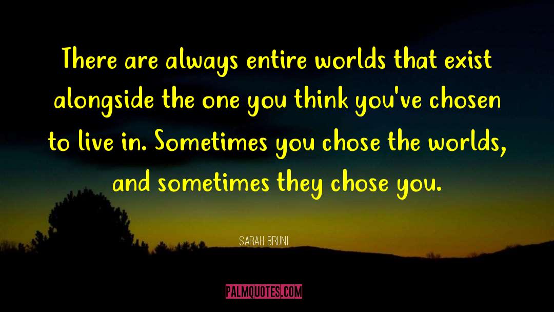 Sarah Bruni Quotes: There are always entire worlds