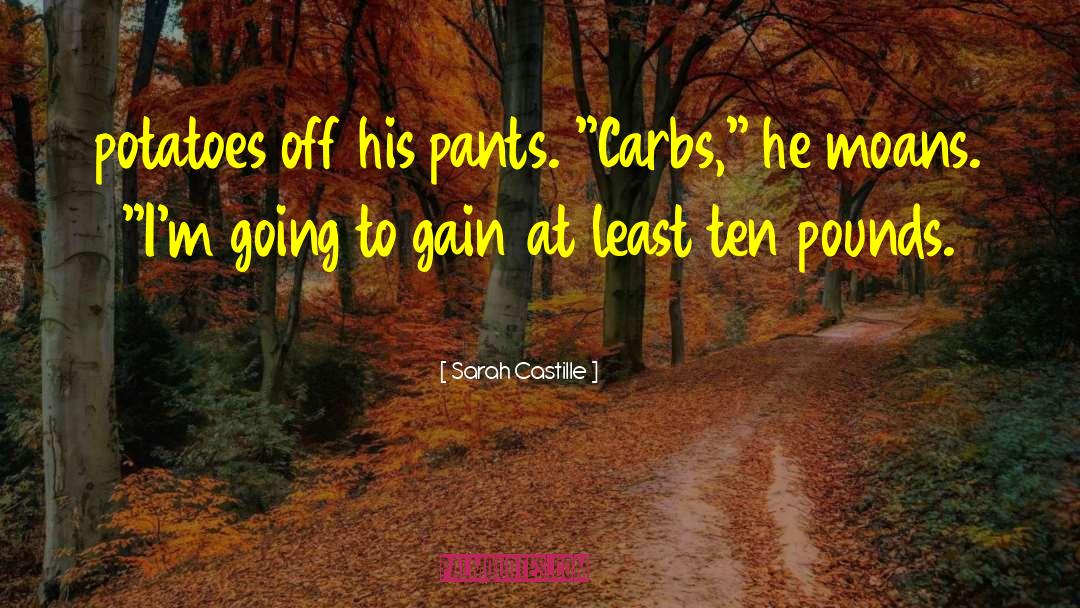 Sarah Castille Quotes: potatoes off his pants. 