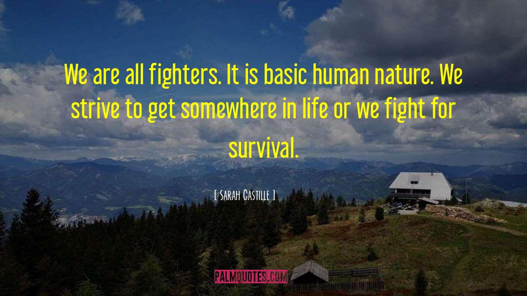 Sarah Castille Quotes: We are all fighters. It