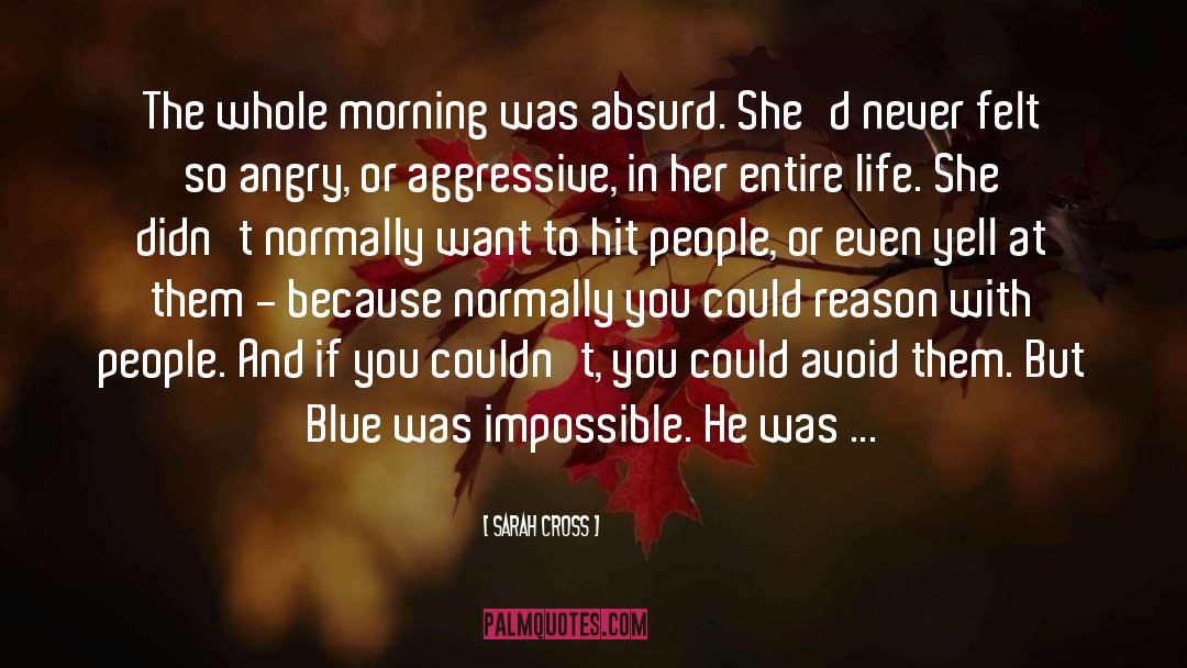 Sarah Cross Quotes: The whole morning was absurd.
