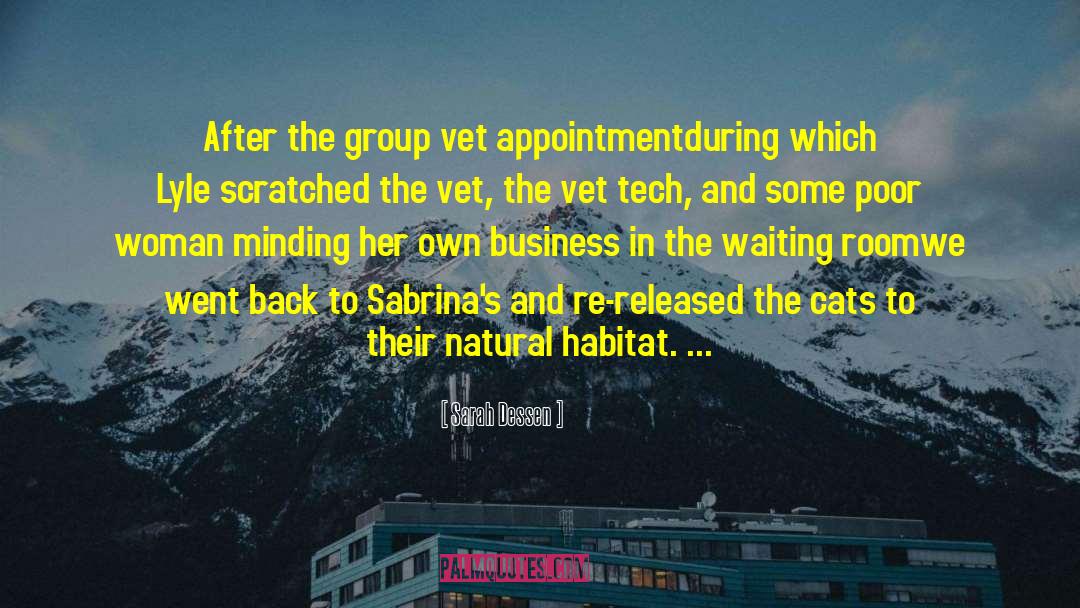 Sarah Dessen Quotes: After the group vet appointment<br>during