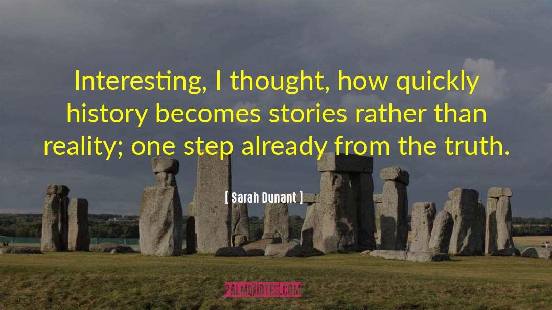 Sarah Dunant Quotes: Interesting, I thought, how quickly