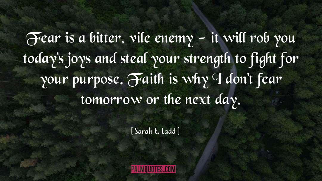 Sarah E. Ladd Quotes: Fear is a bitter, vile