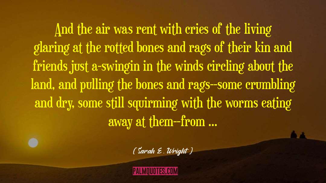 Sarah E. Wright Quotes: And the air was rent