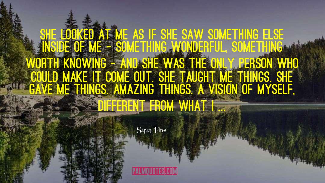 Sarah Fine Quotes: She looked at me as