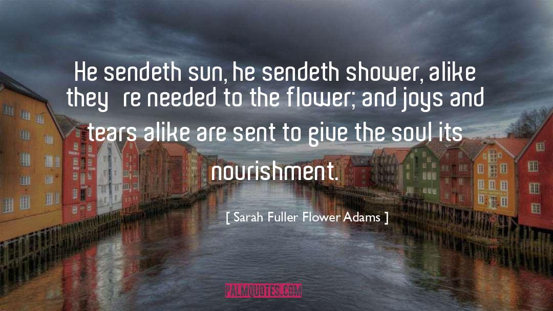 Sarah Fuller Flower Adams Quotes: He sendeth sun, he sendeth