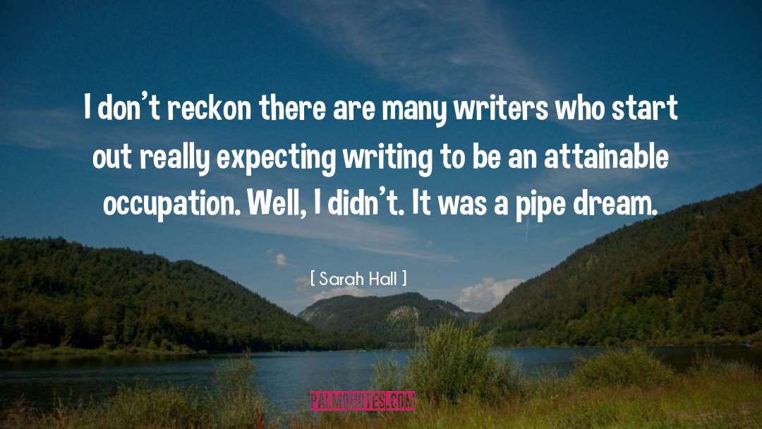 Sarah Hall Quotes: I don't reckon there are