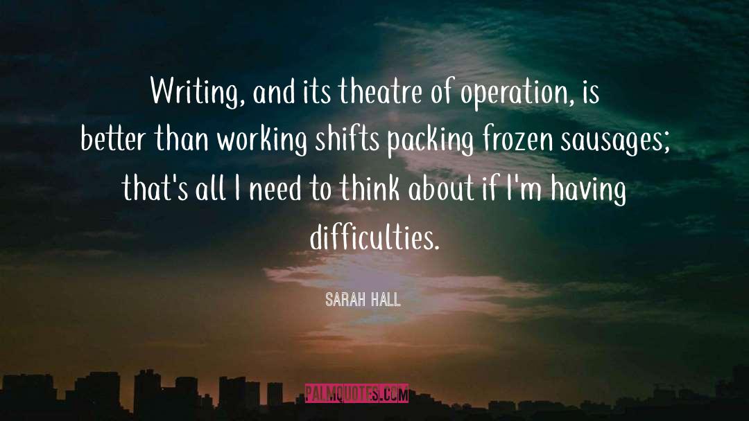 Sarah Hall Quotes: Writing, and its theatre of