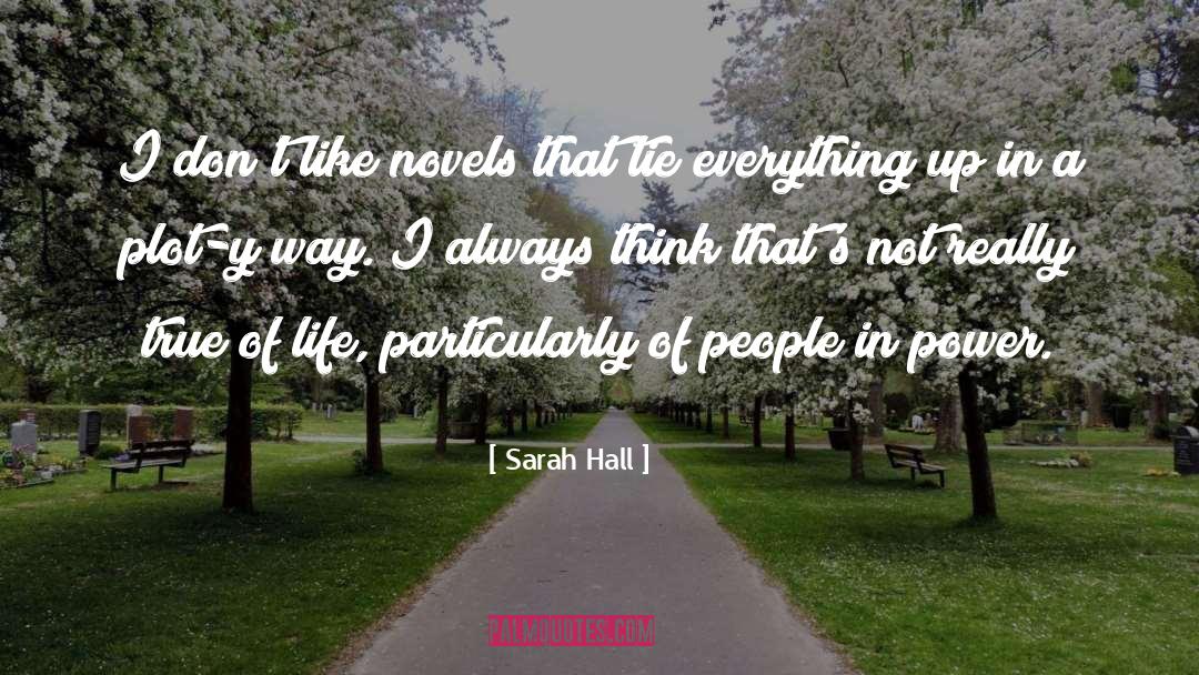 Sarah Hall Quotes: I don't like novels that