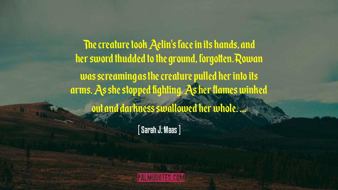 Sarah J. Maas Quotes: The creature took Aelin's face