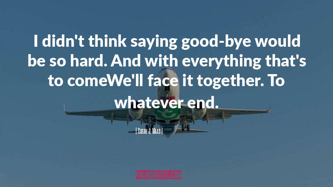 Sarah J. Maas Quotes: I didn't think saying good-bye