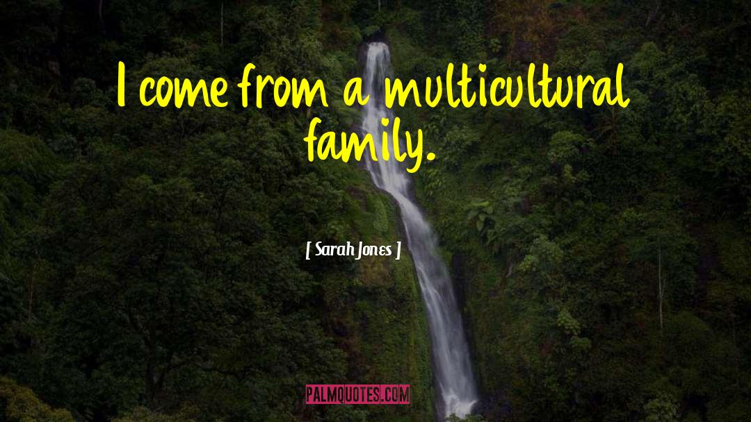 Sarah Jones Quotes: I come from a multicultural