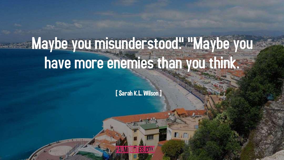 Sarah K.L. Wilson Quotes: Maybe you misunderstood.