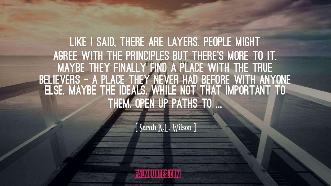 Sarah K.L. Wilson Quotes: Like I said, there are