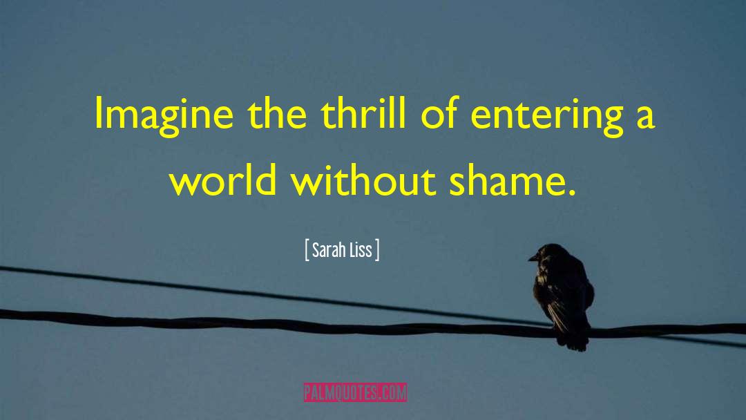 Sarah Liss Quotes: Imagine the thrill of entering