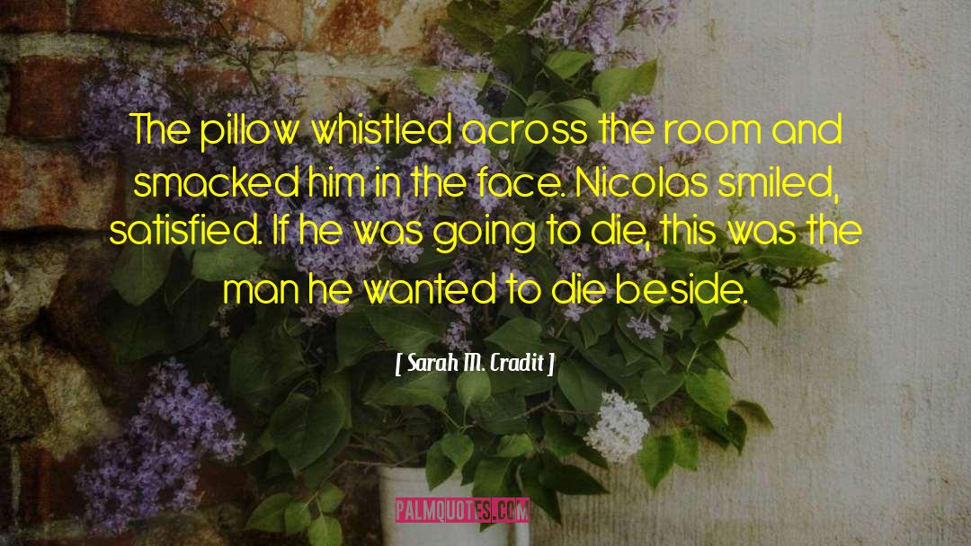 Sarah M. Cradit Quotes: The pillow whistled across the