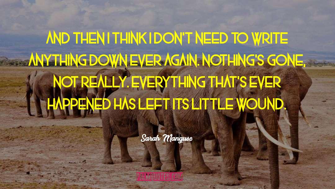 Sarah Manguso Quotes: And then I think I