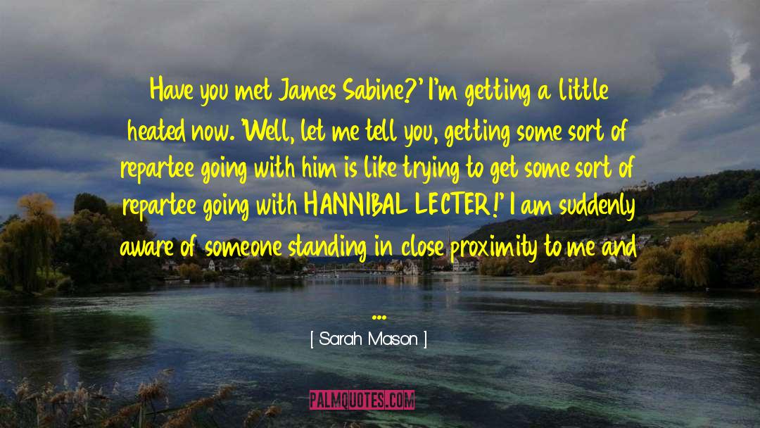 Sarah Mason Quotes: Have you met James Sabine?'