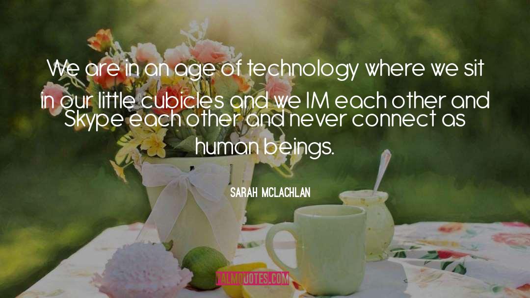 Sarah McLachlan Quotes: We are in an age