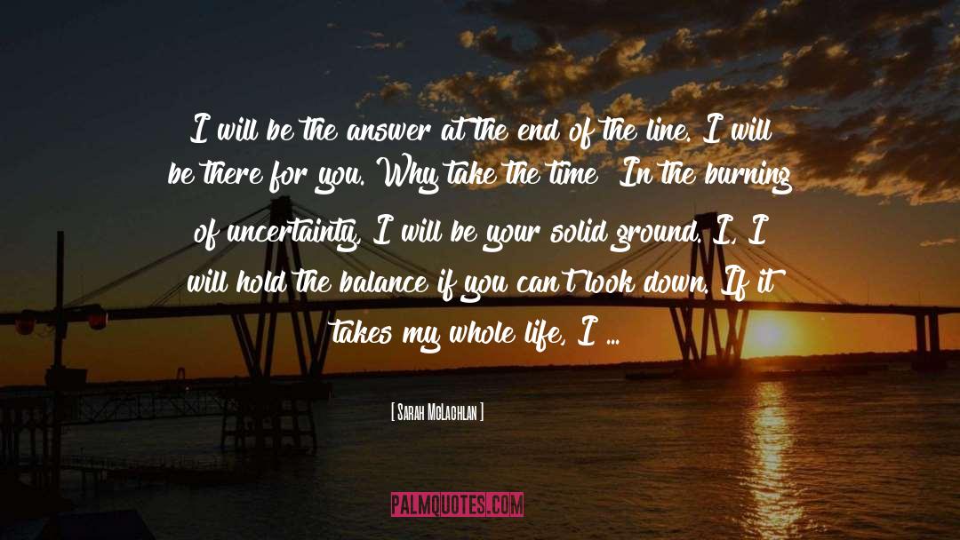 Sarah McLachlan Quotes: I will be the answer