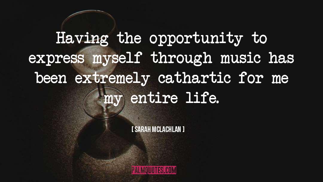 Sarah McLachlan Quotes: Having the opportunity to express