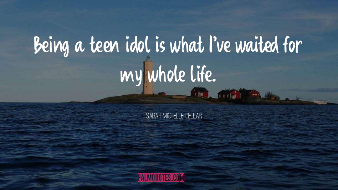 Sarah Michelle Gellar Quotes: Being a teen idol is
