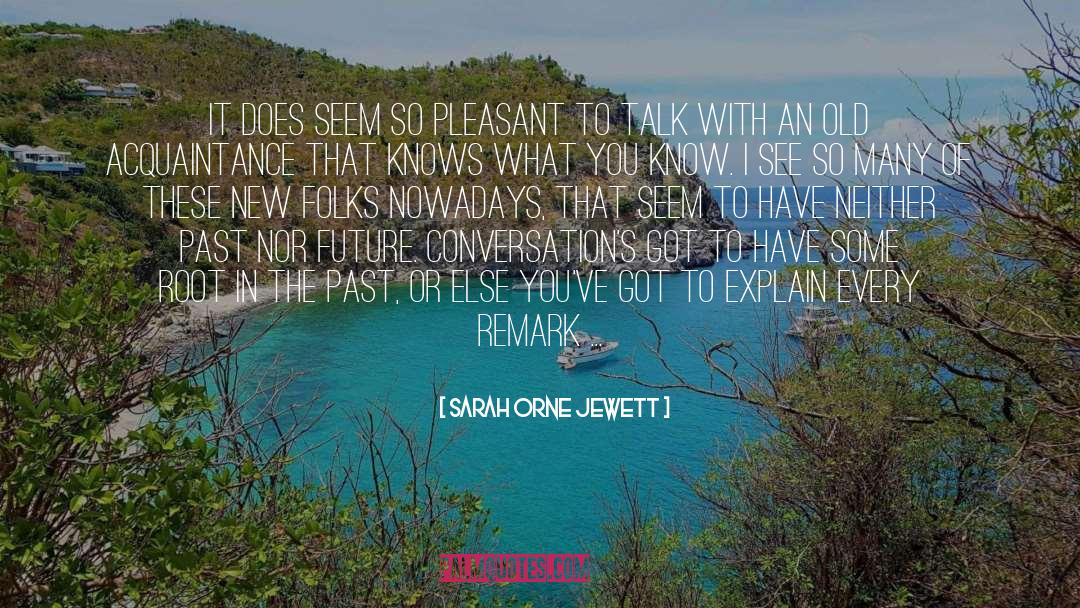 Sarah Orne Jewett Quotes: It does seem so pleasant