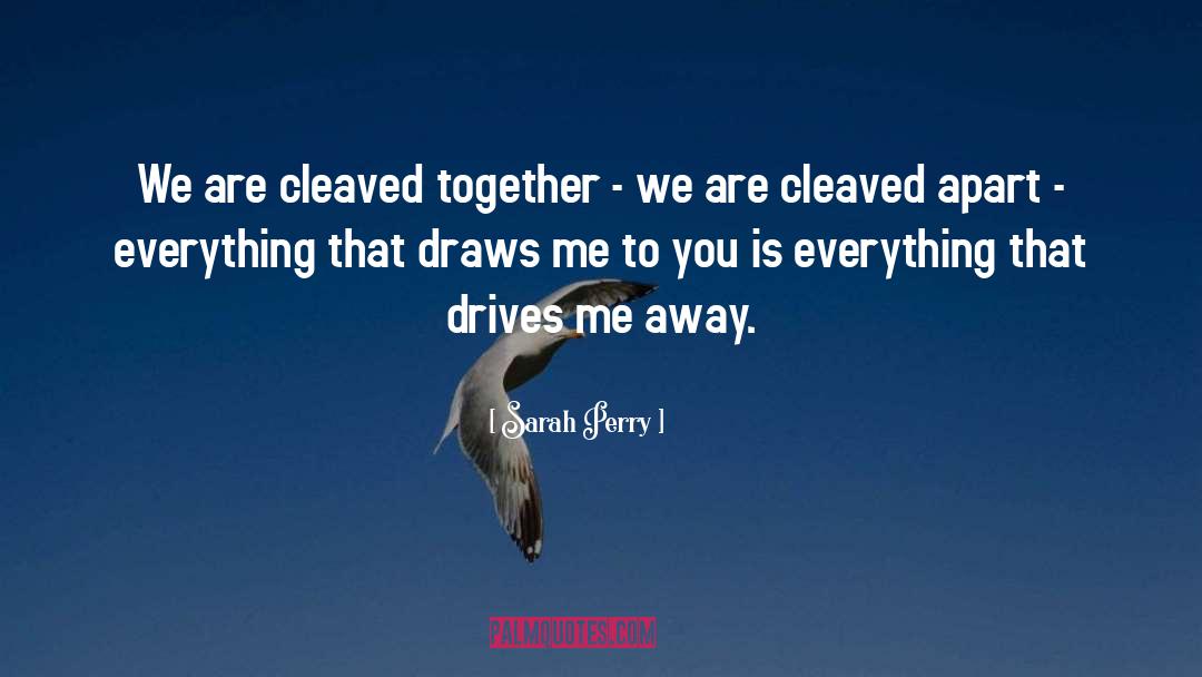 Sarah Perry Quotes: We are cleaved together -