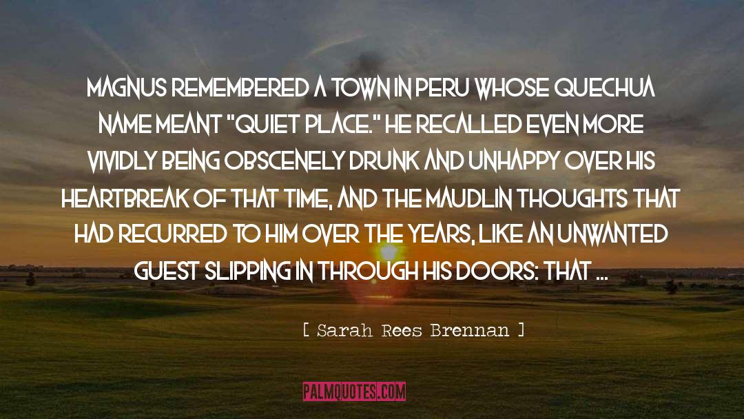 Sarah Rees Brennan Quotes: Magnus remembered a town in