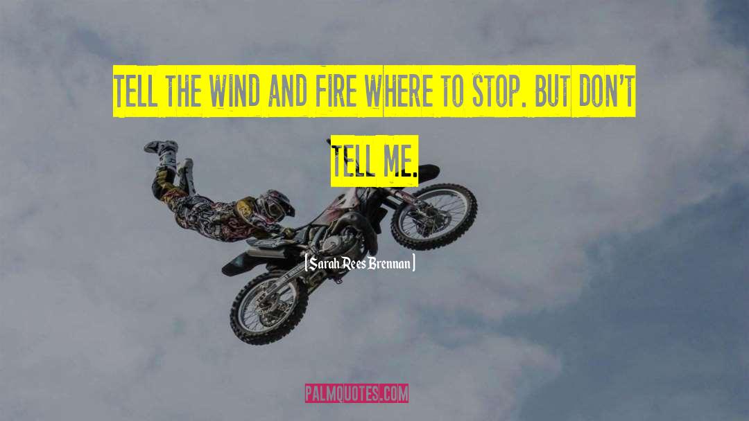 Sarah Rees Brennan Quotes: Tell the wind and fire