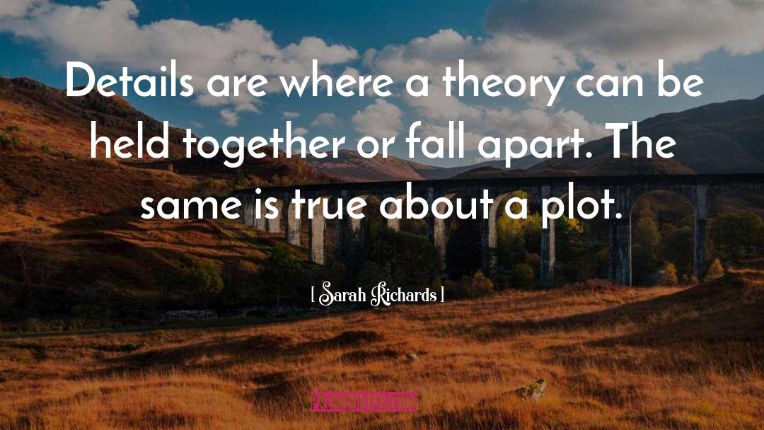 Sarah Richards Quotes: Details are where a theory