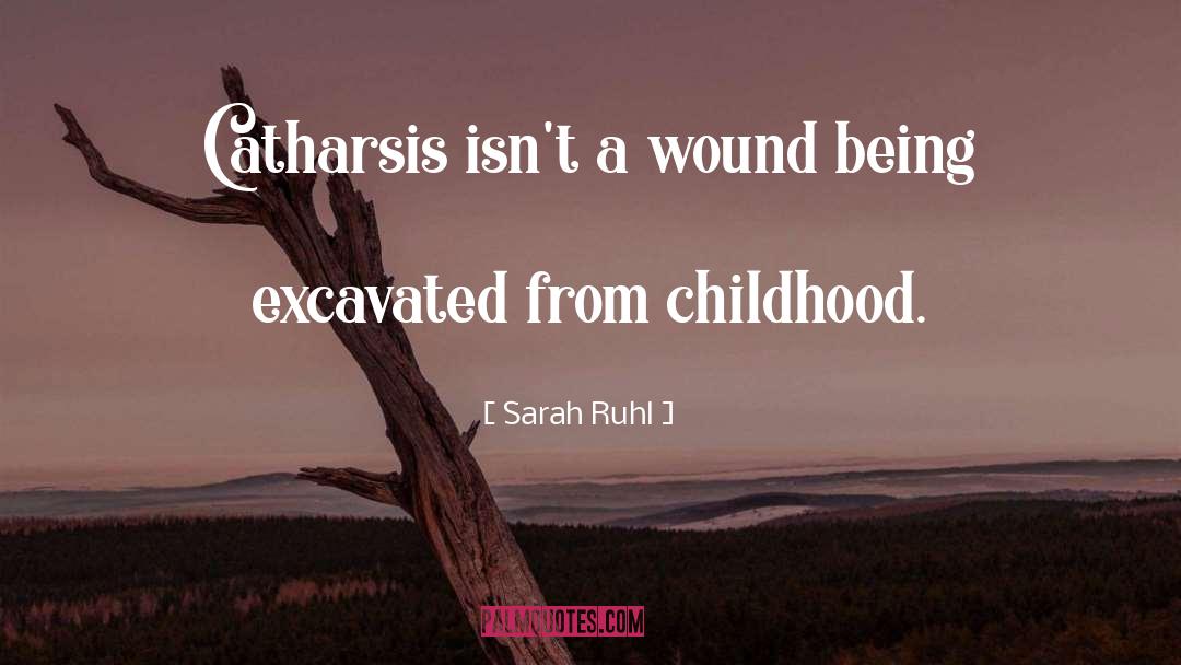 Sarah Ruhl Quotes: Catharsis isn't a wound being