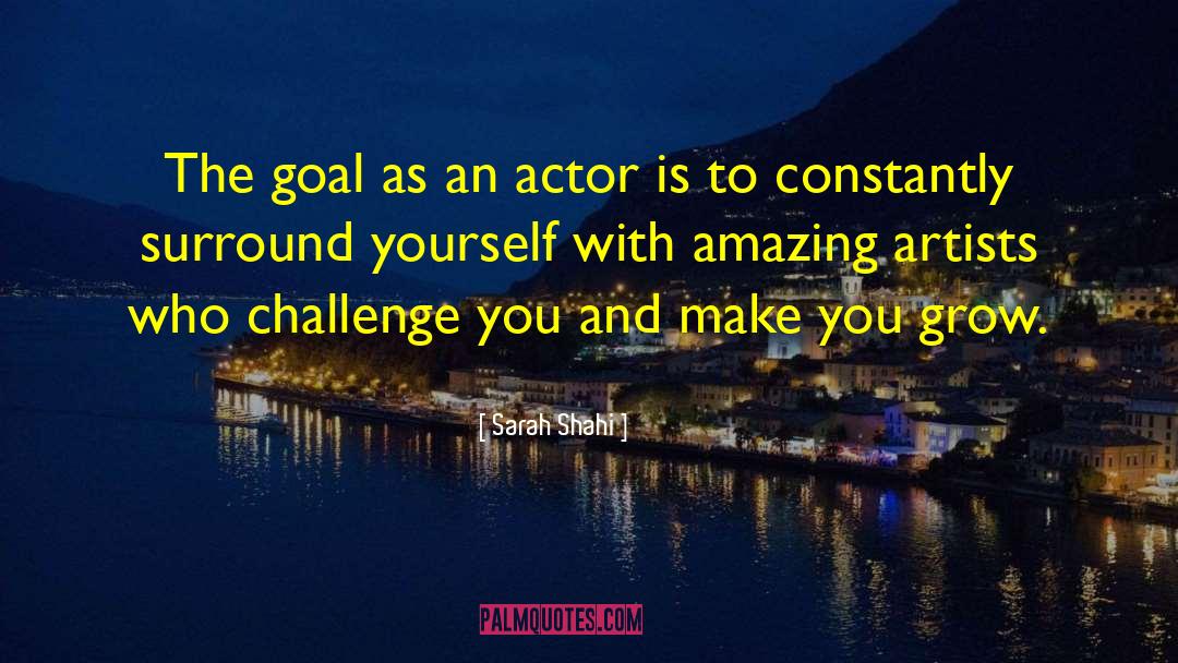 Sarah Shahi Quotes: The goal as an actor