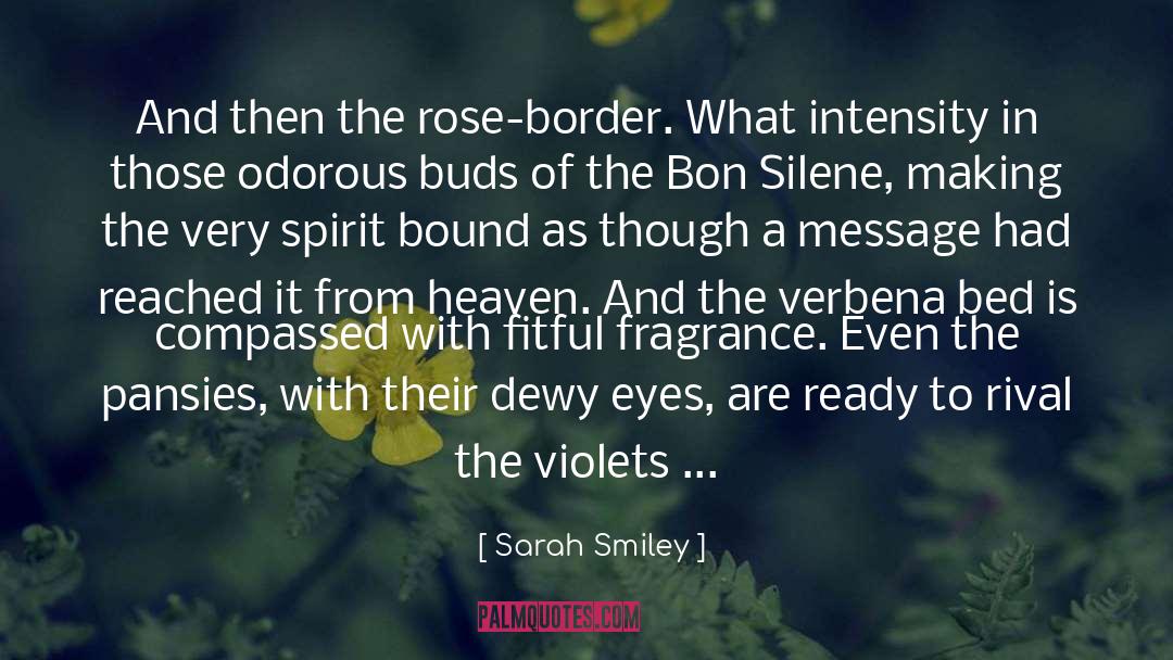 Sarah Smiley Quotes: And then the rose-border. What