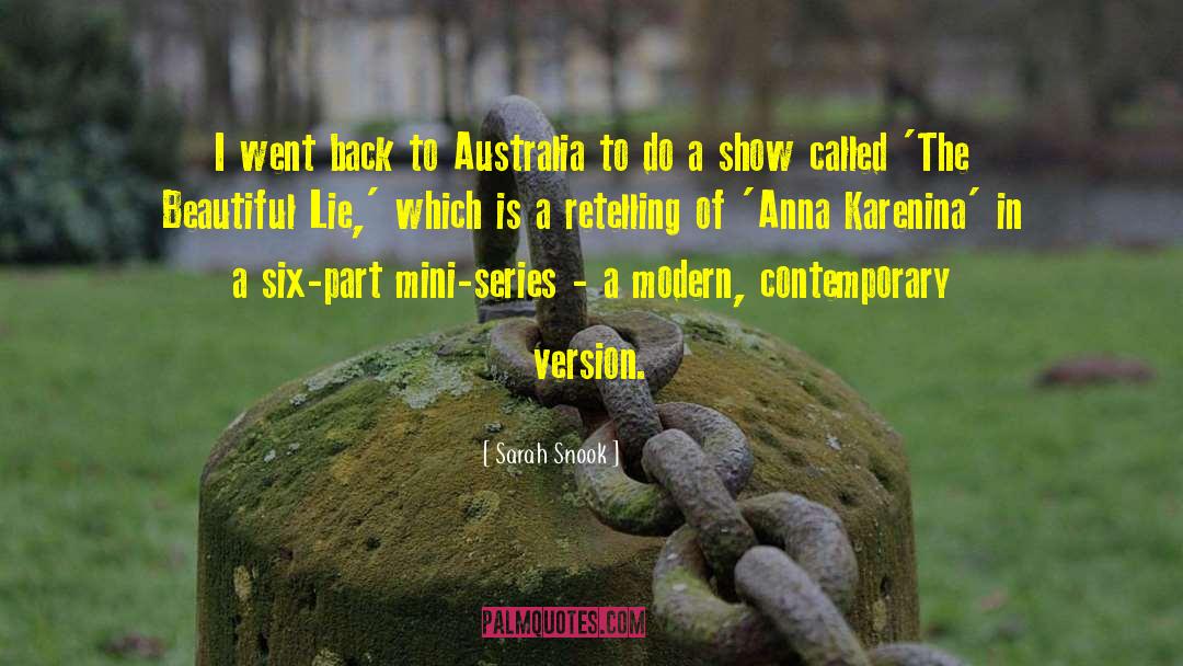 Sarah Snook Quotes: I went back to Australia