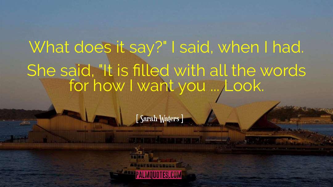 Sarah Waters Quotes: What does it say?
