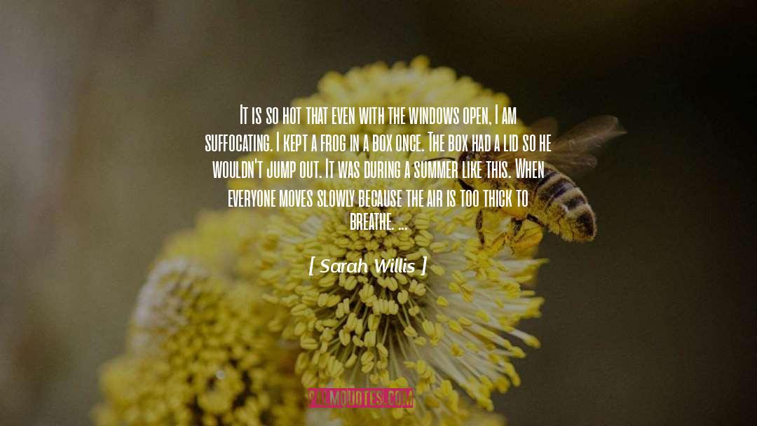 Sarah Willis Quotes: It is so hot that