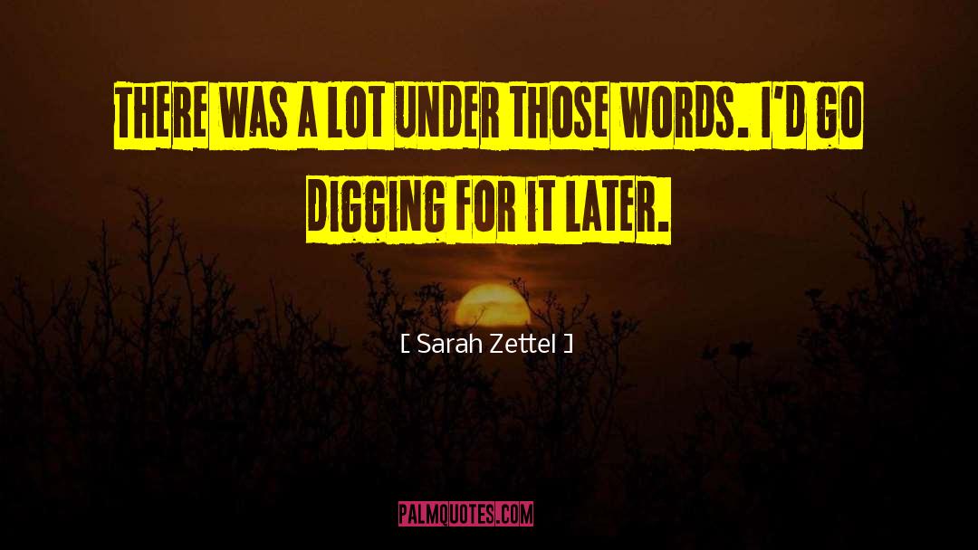 Sarah Zettel Quotes: There was a lot under