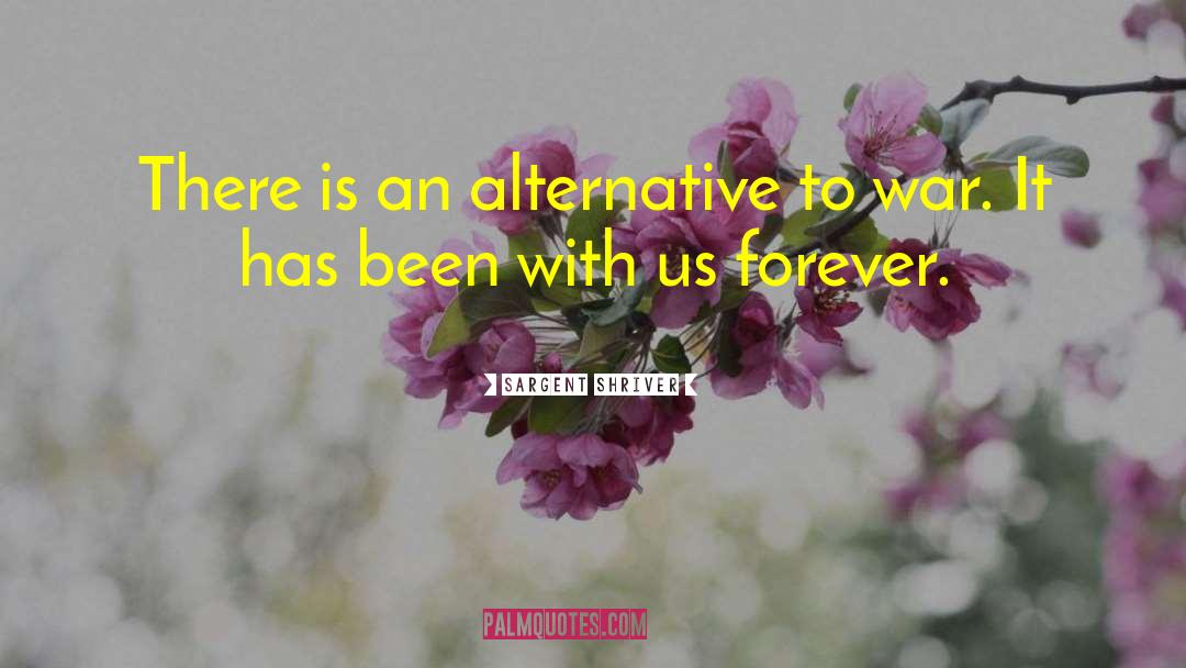 Sargent Shriver Quotes: There is an alternative to