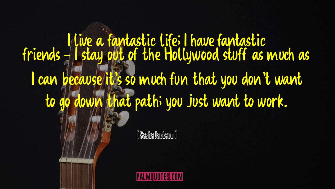 Sasha Jackson Quotes: I live a fantastic life;